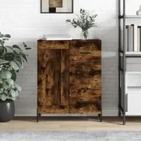 Credenza Rovere Fumo 69,5x34x90 cm in Legno Multistratocod mxl 80696