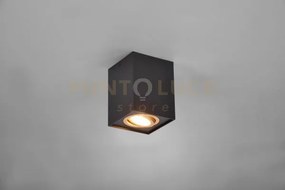 Biscuit cubo spot orientabile nero + oro l. 9,6 x 9,6cm h. 12,5cm 1...
