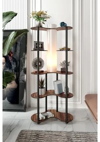 Lampada da terra con ripiani 1xE27/40W/230V 150 cm nero/marrone