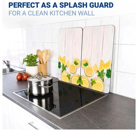 Coprifuoco in vetro temperato in set da 2 52x30 cm Lemons - Wenko