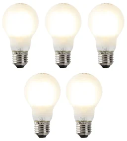 Set di 5 lampadine LED dimmerabili E27 A60 opale 7W 806lm 2700K