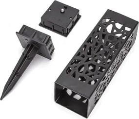 Aigostar - Lampada solare a LED 0,006W/1,2V 28,5 cm nera 3000K IP44