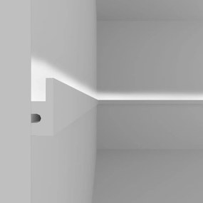 Cornice Pitturabile per Illuminazione Unidirezionale per Strisce LED - 115m Variante Lunghezza 115 Metri