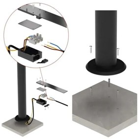 Lampada flessibile per esterni NIKA LED/12,5W/230V IP44 50 cm