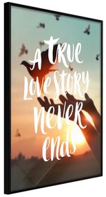 Poster  Love Story  Cornice Quadri Cornice nera, Larghezza x Altezza Home decor 20x30