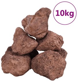 Rocce vulcaniche 10 kg rosse 10-30 cm