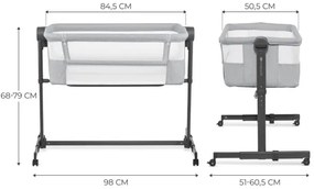 KINDERKRAFT - Lettino per bambini NESTE UP2 grigio chiaro