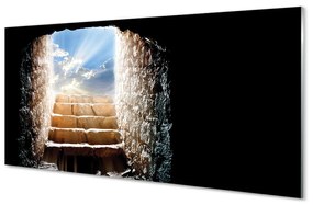 Quadro vetro acrilico Sole scale 100x50 cm