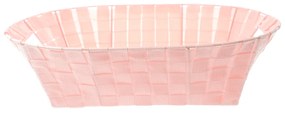 Cesta ovale rosa In nylon, da 46X36X22 cm