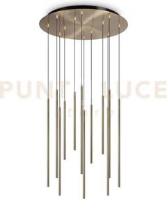 Look drop led smd sospensione 19w on-off 1750 lm 2700 k ottone d.50cm