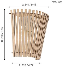 Eglo 6195 - Applique SENDERO 1xE27/60W/230V