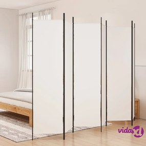 vidaXL Divisorio a 6 Pannelli Bianco 300x200 cm Tessuto