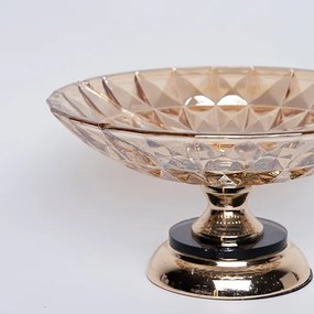 Vassoio decorativo diametro 29,5 cm marrone/fumé