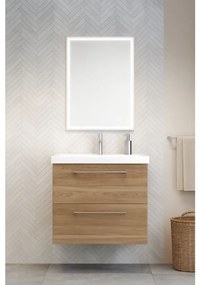 Mobile sottolavabo e lavabo Remix per vasca centrale rovere charleston L 60 x H 58 x P 33 cm 2 cassetti