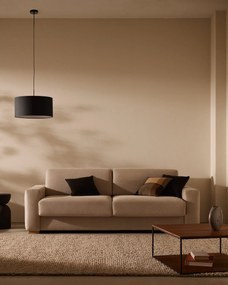 Kave Home - Paralume per lampada da soffitto Santana nera con diffusore bianco Ã˜ 40 cm