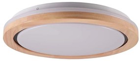 Plafoniera LED per bagno, 24 W, 230 V, Ø 39 cm, IP44, rovere