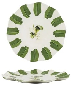 Servizio da tavola 18 pezzi, bianco/verde, in porcellana