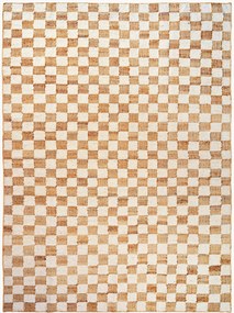 Tappeto in lana a pelo corto tessuto a mano Check, varie misure