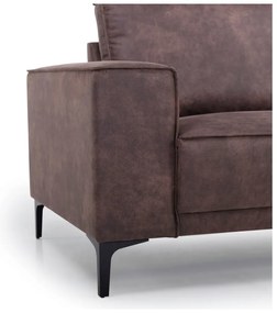 Poltrona in similpelle marrone scuro Copenhagen - Scandic