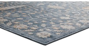Tappeto in viscosa blu , 160 x 230 cm Vintage Flowers - Universal