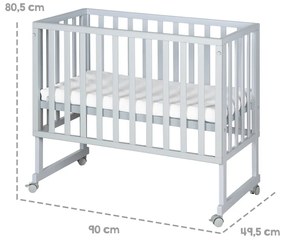 Lettino grigio 90x45 cm - Roba