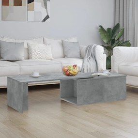 Tavolino Salotto Grigio Cemento 150x50x35 Cm Legno Multistrato /