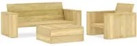 Set Divani da Giardino 3 pz in Legno di Pino Impregnato 3053196