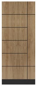 Pannello per porta d'ingresso P200 pellicolato pvc rovere L 92 x H 210.5 cm, Sp 12 mm apertura destra