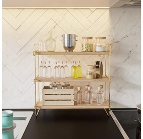 Organizzatore per scaffali 45x40 cm oro/marrone