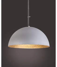 Lampadario a sospensione con filo SFERA 1xE27/60W/230V diametro 50 cm grigio/oro