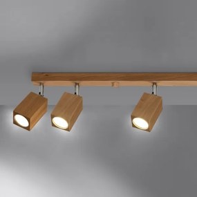 Sollux SL.1039 - Faretto KEKE 6xGU10/40W/230V quercia