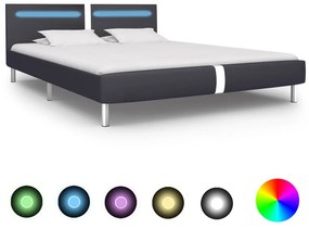 Giroletto Con Led Senza Materasso Nero 150x200 Cm /