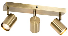 Plafoniera moderna bronzo 3 luci regolabile rettangolare - Jeana