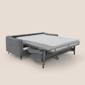 Gregory Divano letto con materasso h18 cm in microfibra effetto velluto impermeabile T09 grigio