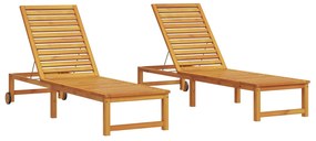 Lettini 2 pcs legno massello di acacia,  lettino legno massello di acacia