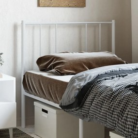Testiera İn Metallo Bianco 80 Cm /