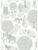 Littlephant Carta da parati Jardin de la Vie - Dusty Blue