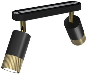 Faretto LINK 2xGU10/8W/230V nero/ottone