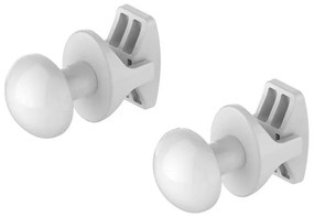 Set appendini smart in ABS bianco per scaldasalviette e termoarredo