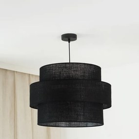 Brilagi - Lampadario a sospensione con filo SPACE YUTE 1xE27/15W/230V diametro 50 cm nero