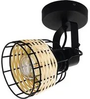 Applique Industrial Anwick 1 Luce Metallo Nero