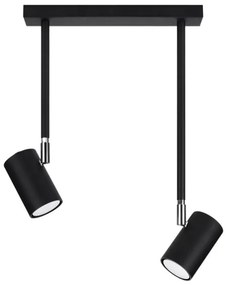 Sollux SL.1075 - Lampadario su palo NORANO 2xGU10/40W/230V nero