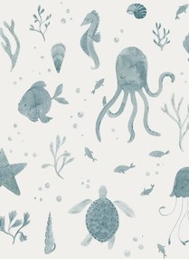 Sandberg Carta da parati Della - Ocean Blue
