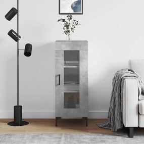 Credenza Grigio Cemento 34,5x34x90 Cm İn Legno Multistrato /