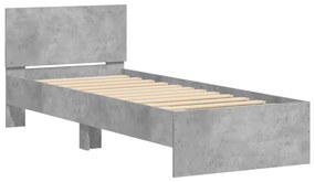 Giroletto testiera grigio cemento 75x190 cm legno multistrato