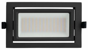 Faro LED da Incasso 44W Rettangolare, Foro 210x130, Nero - PHILIPS Certadrive Colore  Bianco Naturale 4.000K