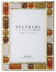 Portafoto pietre ambra foto 10x15 cm Beltrami con argento Miro Silver