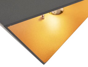 Applique da parete Fold grigio con rame