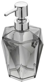 Dispenser Sapone Grigio Trasparente in Plastica ABS Diamante