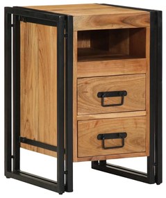 Comodino 40x40x59 Cm İn Legno Massello Di Acacia /